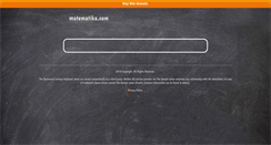 Desktop Screenshot of matematika.com